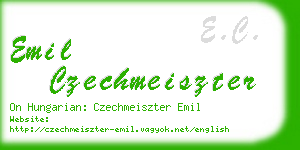 emil czechmeiszter business card